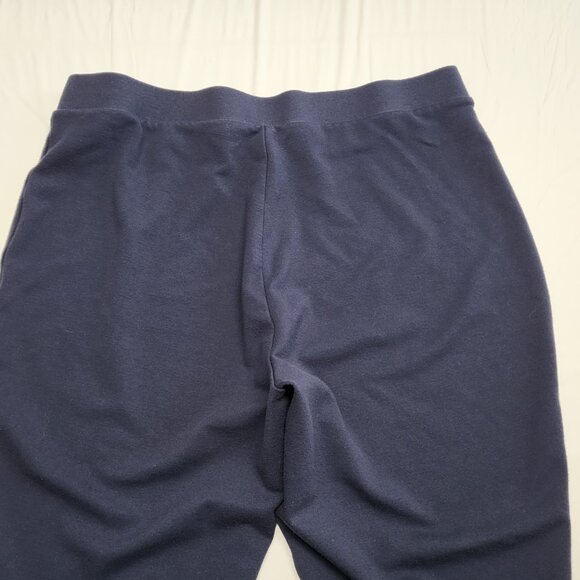 Tahari Womens Leggings Pants 1X Pull On Elastic Waist Stretch Navy Blue - Picture 9 of 16